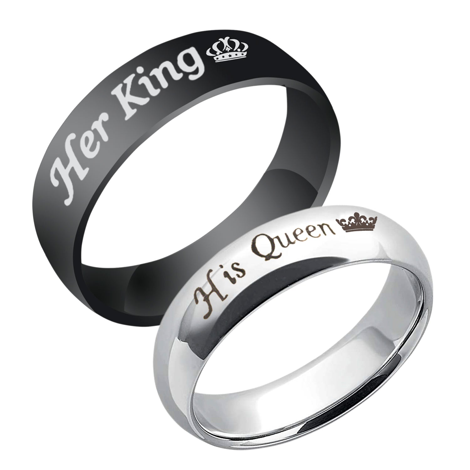 King Queen Couple Ring Set at Rs 149 | Couple Ring Set - Netset World, New  Delhi | ID: 24413931355